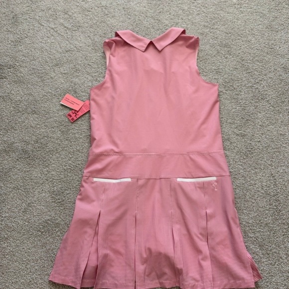 Golfini Dress Womens L Pink Athletic Golf Pickleball Tennis Pleated Zip Preppy - Picture 9 of 14